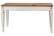 Realyn White/Brown 60" Home Office Desk - Gate FurnitureOffice Desks