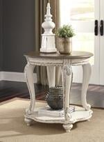 Realyn White/Brown End Table - Gate FurnitureEnd Table