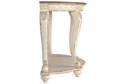 Realyn White/Brown Sofa Table - Gate FurnitureSofa Table