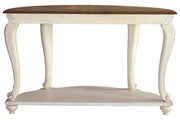 Realyn White/Brown Sofa Table - Gate FurnitureSofa Table