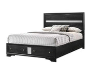 Regata Black King Storage Platform Bed - Gate FurnitureKing Bed