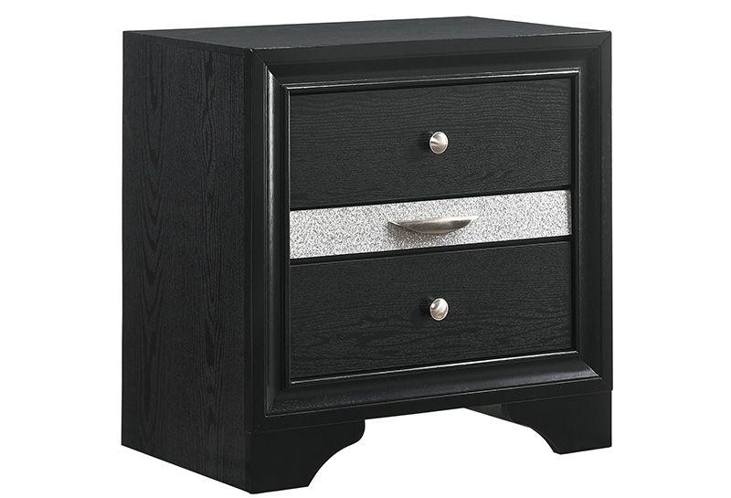 Regata Black Nightstand - Gate FurnitureNightstand