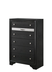 Regata Black/Silver Storage Platform Bedroom Set - Gate FurnitureBedroom Set