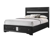 Regata Black/Silver Storage Platform Bedroom Set - Gate FurnitureBedroom Set