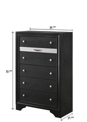 Regata Black/Silver Storage Platform Bedroom Set - Gate FurnitureBedroom Set