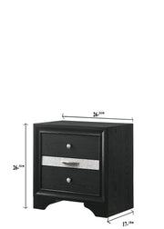 Regata Black/Silver Storage Platform Bedroom Set - Gate FurnitureBedroom Set