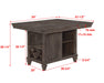 Regent Grayish Brown Counter Height Table - Gate Furniture