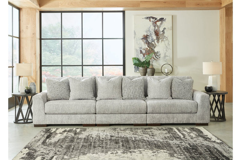 Regent Park Pewter 3 - Piece Sofa - Gate FurnitureSofa