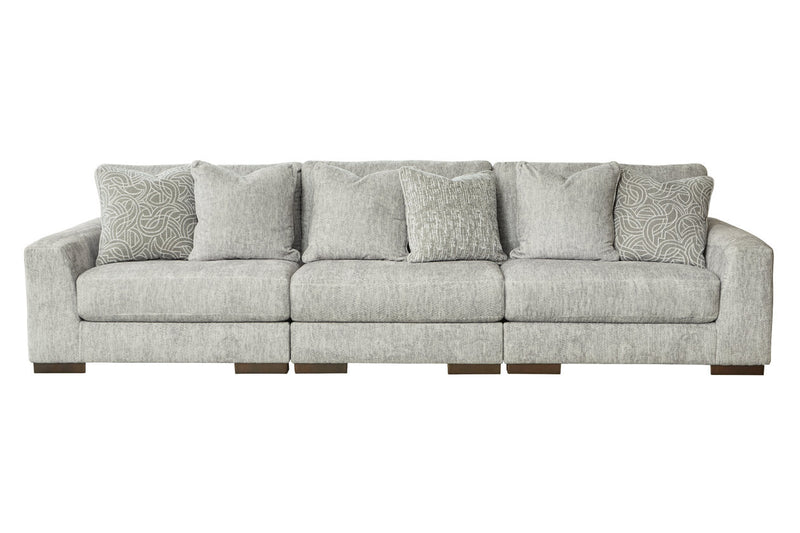 Regent Park Pewter 3 - Piece Sofa - Gate FurnitureSofa