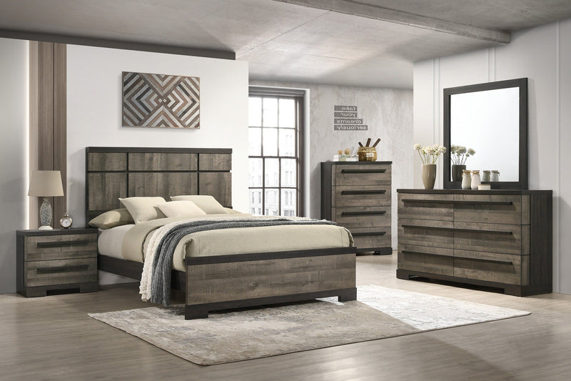 Remington Brown/Gray Panel Bedroom Set - Gate FurnitureBedroom Set