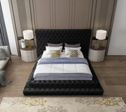 Revel Velvet King Bed (3 Boxes) Black - Gate FurnitureKing Bed