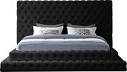 Revel Velvet King Bed (3 Boxes) Black - Gate FurnitureKing Bed