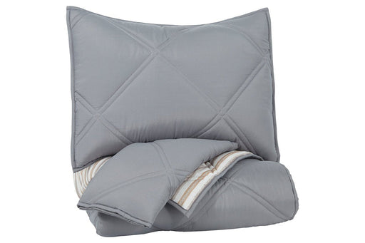 Rhey Tan/Brown/Gray 2-Piece Twin Comforter Set - Q425001T - Gate Furniture
