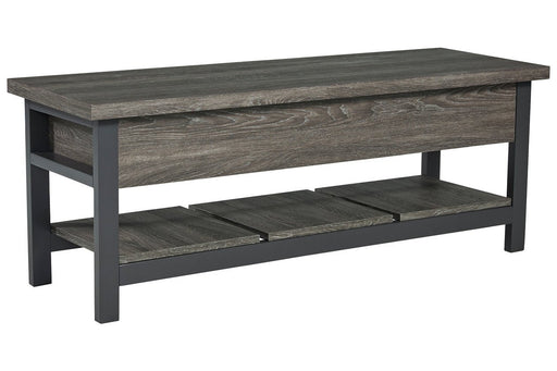 Rhyson Brown Storage Bench - Gate FurnitureAccent Bench