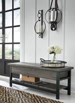 Rhyson Brown Storage Bench - Gate FurnitureAccent Bench