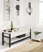 Rhyson White Storage Bench - Gate FurnitureAccent Bench
