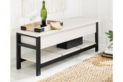 Rhyson White Storage Bench - Gate FurnitureAccent Bench