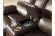 Ricmen Walnut Power Reclining Loveseat - U4370118 - Gate Furniture