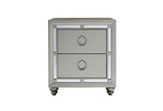 Riley Silver Nightstand - Gate FurnitureNightstand
