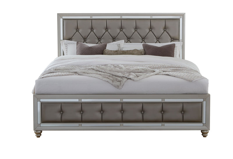 Riley Silver Queen Bed - Gate FurnitureQueen Bed