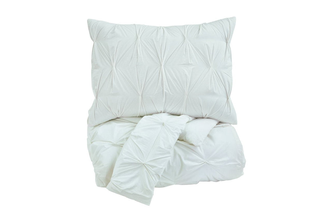 Rimy White 3-Piece Queen Comforter Set - Q756013Q - Gate Furniture
