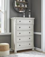 Robbinsdale Antique White Chest of Drawers - Gate FurnitureChest