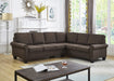 Rodgersia Sectional Brown Linen Section - Gate Furniture