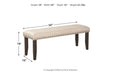 Rokane Light Brown Dining Bench - D397-00 - Gate Furniture