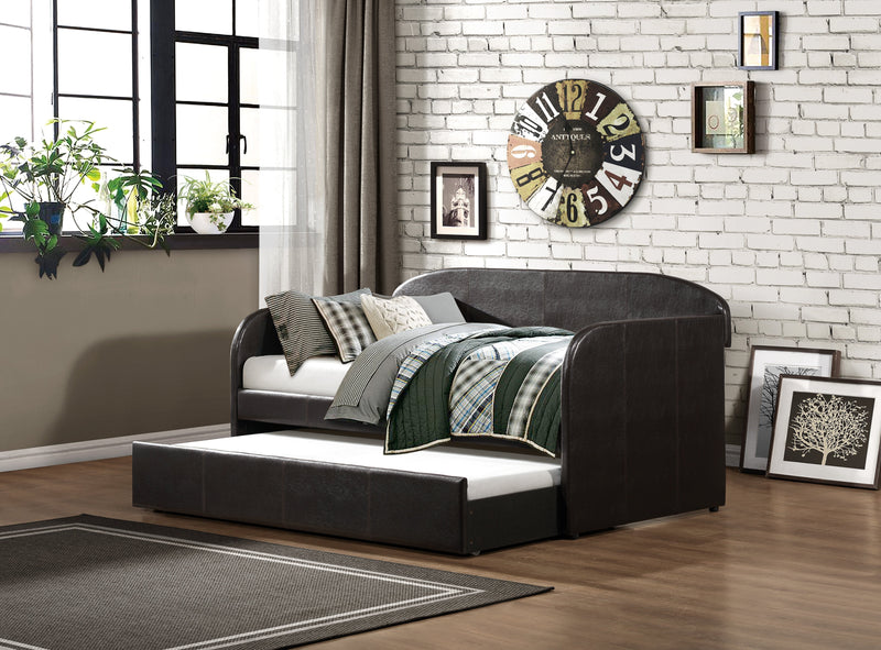 Roland Dark Brown Daybed with Trundle - Gate FurnitureDaybed
