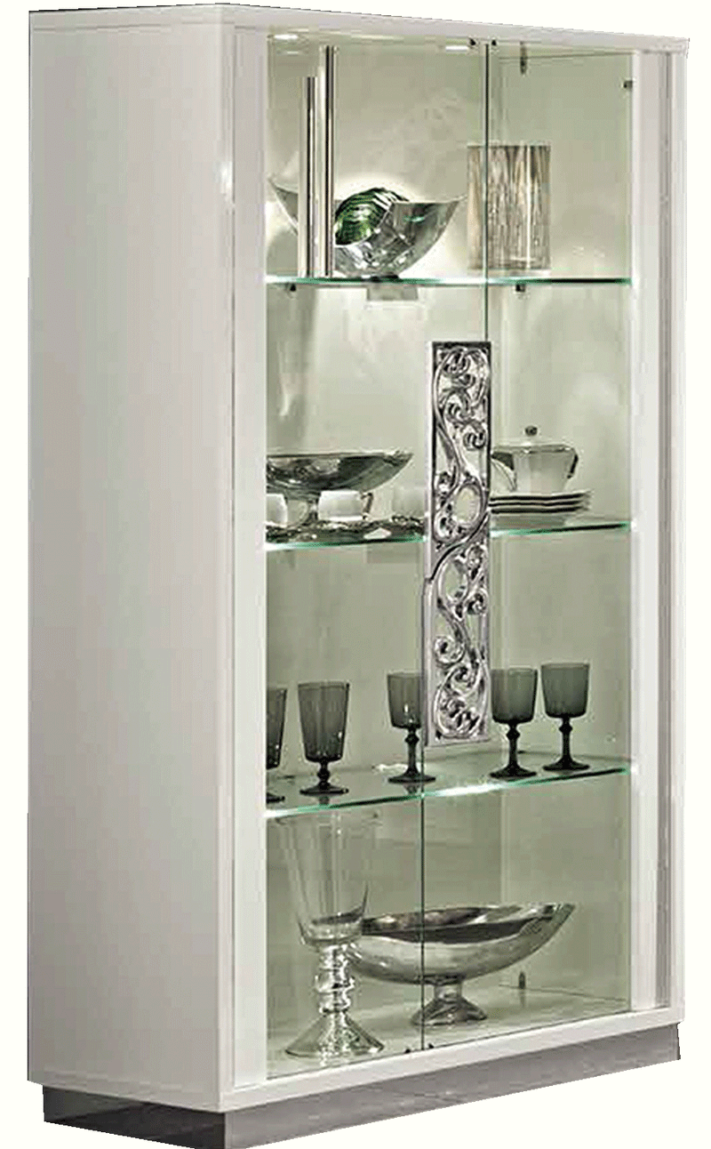Roma 2-Door Curio White - i24043 - Gate Furniture