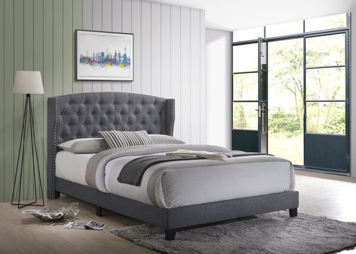 Rosemary Gray Queen Platform Bed - 5266GY-Q - Gate Furniture
