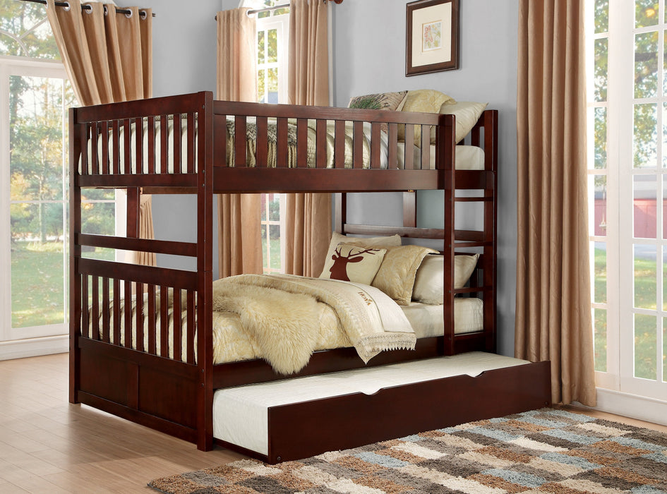 Rowe Cherry Full/Full Bunk Bed - Gate Furniture