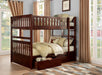 Rowe Cherry Full/Full Bunk Bed - Gate Furniture