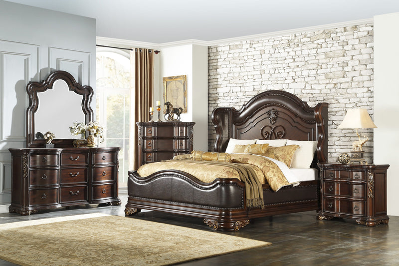 Royal Highlands Rich Cherry Queen Panel Bed - Gate FurnitureQueen Bed