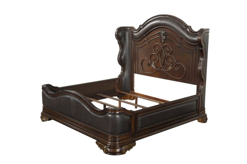 Royal Highlands Rich Cherry Queen Panel Bed - Gate FurnitureQueen Bed