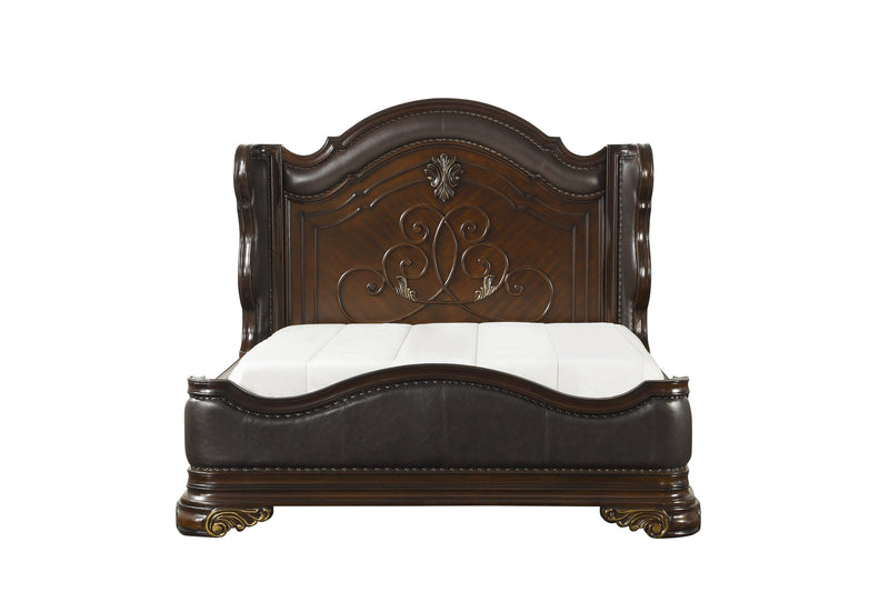 Royal Highlands Rich Cherry Queen Panel Bed - Gate FurnitureQueen Bed