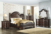 Royal Highlands Rich Cherry Upholstered Panel Bedroom Set - Gate FurnitureBedroom Set