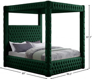 Royal Velvet King Bed (4 Boxes) Green - Gate FurnitureKing Bed
