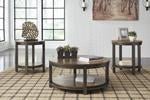 Roybeck Light Brown/Bronze Table (Set of 3) - Gate FurnitureOccasional Table Set