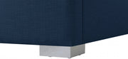 Royce Linen Textured King Bed (3 Boxes) Blue - Gate FurnitureKing Bed