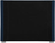 Royce Linen Textured King Bed (3 Boxes) Blue - Gate FurnitureKing Bed