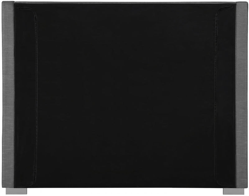 Royce Linen Textured King Bed (3 Boxes) Grey - Gate FurnitureKing Bed