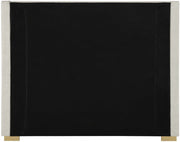 Royce Linen Textured Queen Bed (3 Boxes) Beige - Gate FurnitureQueen Bed