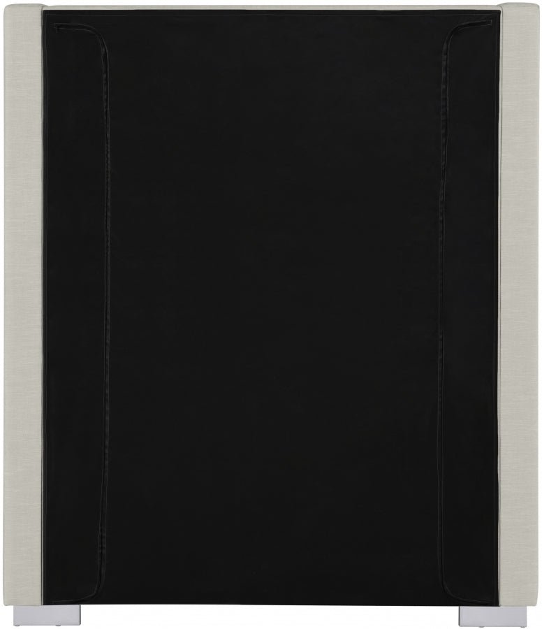 Royce Linen Textured Twin Bed (3 Boxes) Beige - Gate FurnitureTwin Bed