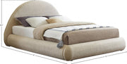 Rudy Teddy Fabric Queen Bed Beige - Gate FurnitureQueen Bed