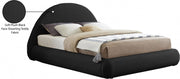 Rudy Teddy Fabric Queen Bed Black - Gate FurnitureQueen Bed