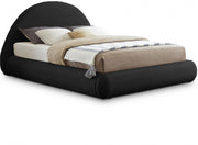 Rudy Teddy Fabric Queen Bed Black - Gate FurnitureQueen Bed