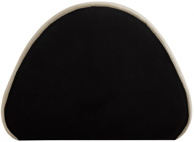 Rudy Teddy Fabric Twin Bed Beige - Gate FurnitureTwin Bed