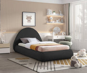Rudy Teddy Fabric Twin Bed Black - Gate FurnitureTwin Bed