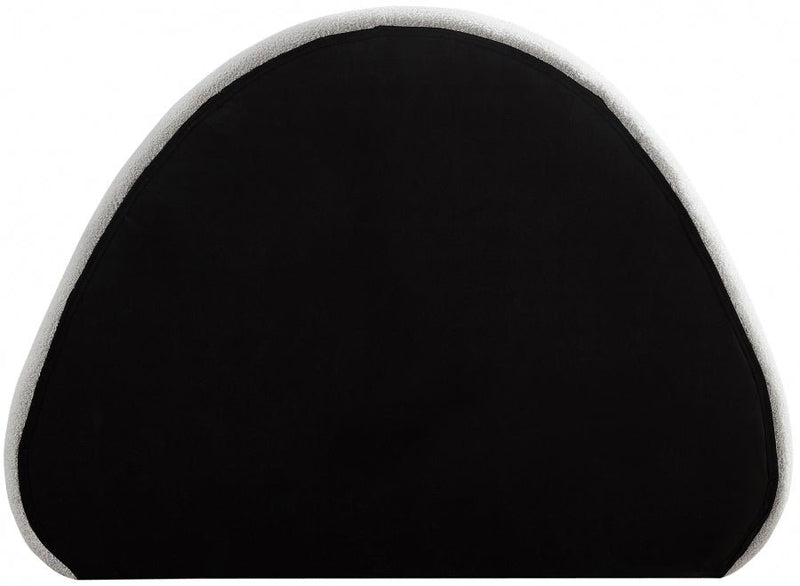 Rudy Teddy Fabric Twin Bed Cream - Gate FurnitureTwin Bed